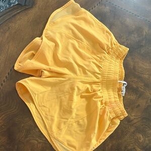 Women's Lululemon Yellow Shorts